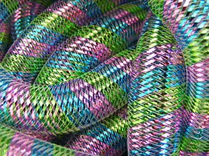 

CANDY RAINBOW METALLIC STRIPE TUBULAR CRIN CYBERLOX 16mm 60yards/lot
