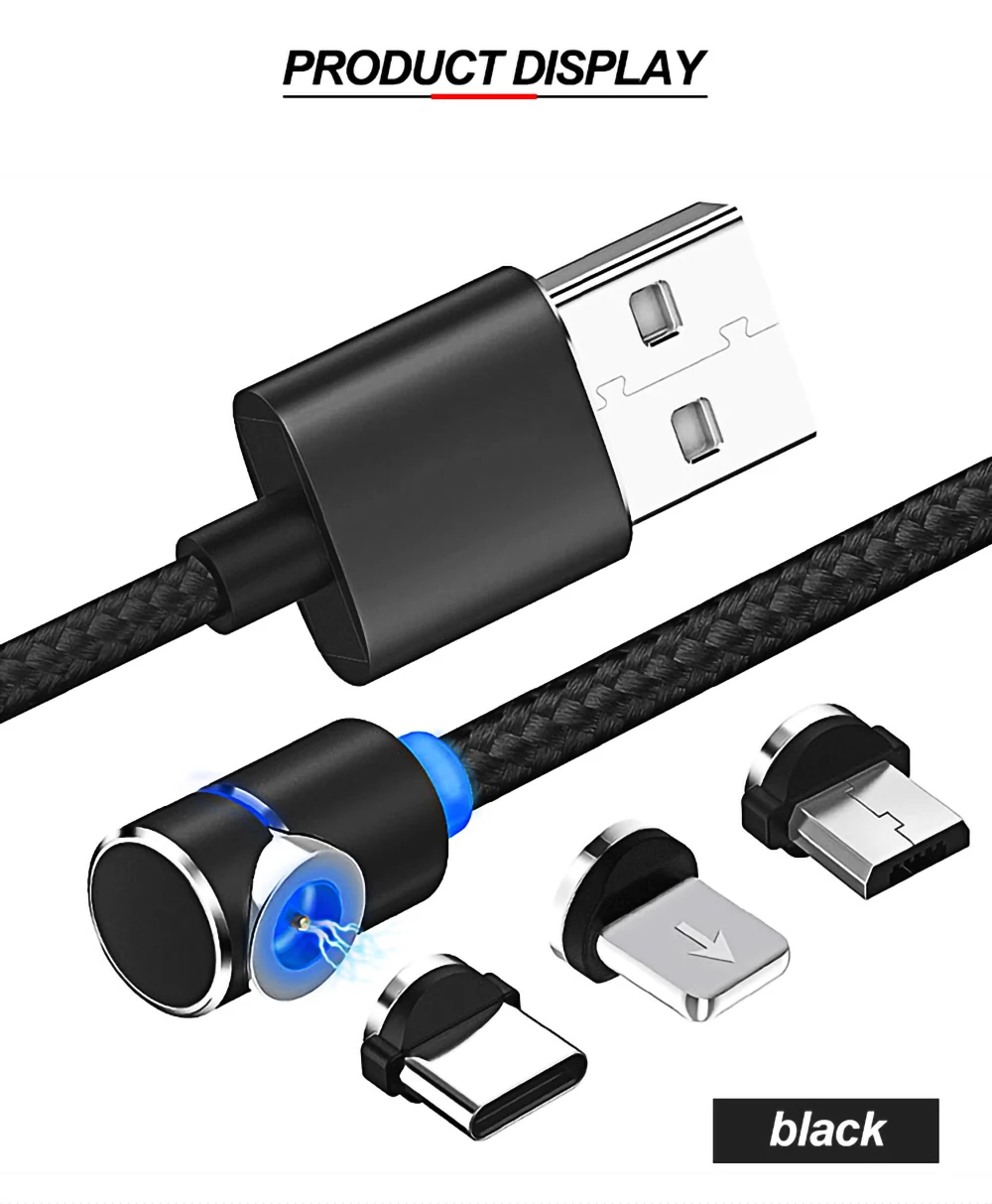 1 м/2 м Магнитный кабель Micro usb type C зарядное устройство для iPhone XS X XR 8 7 6s 6 samsung S9 8 Магнит Android телефон Быстрая зарядка кабель