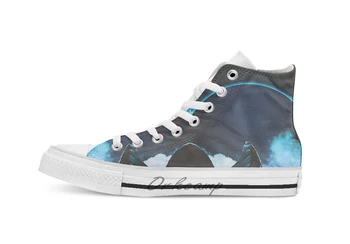 

Full Dark Design breathable Casual High Top lace-up Canvas shoes sneakers For Drop shipping