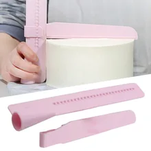 Скребок для торта с стяжкой, плавные регулируемые шпатели для мастики, DIY формы для выпечки, посуда для кухни, пластиковый скребок для торта