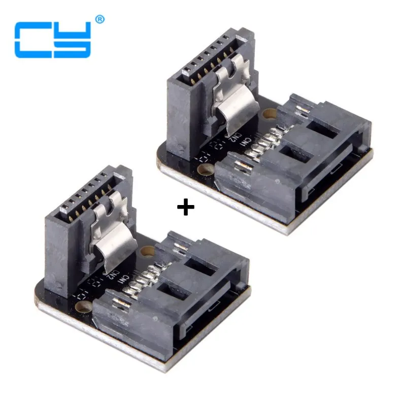 SATA 7Pin мама до 7pin папа 90 градусный угловой адаптер материнская плата для