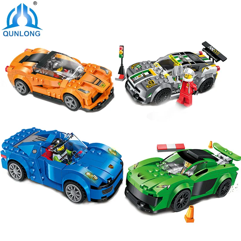 

Minecraft Racing Car Model Building Blocks Set Educational DIY Bricks Figures Toys For Children Compatible Legoe City Technic