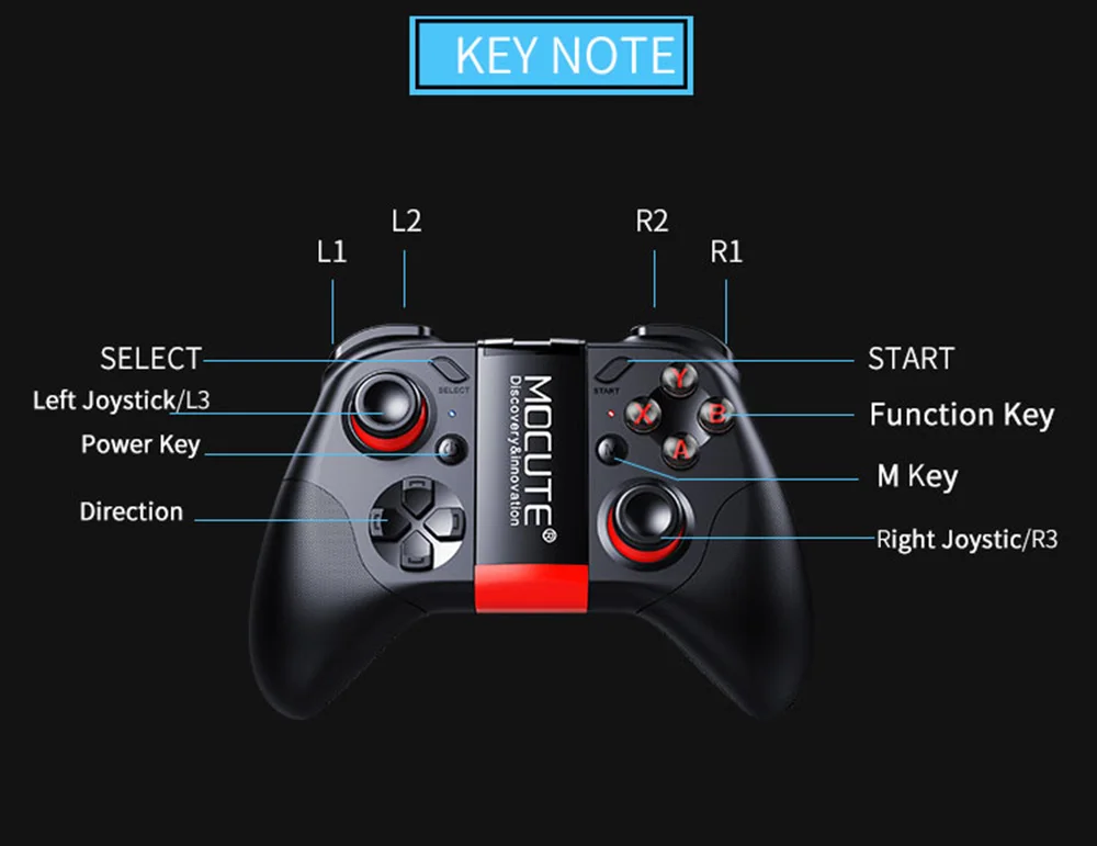 MOCUTE 050 053 054 Беспроводной Bluetooth Gampad джойстик ПК беспроводной игровой контроллер для iOS и Android смартфон ВР ПК Смарт ТВ