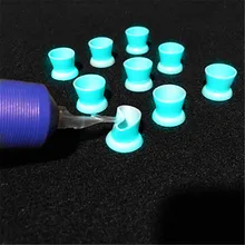 Очистки татуировки Продукты 130 шт./кор. зеленый силиконовый татуировки пигментные чернила Кепки чашки Одежда высшего качества для татуировки питания