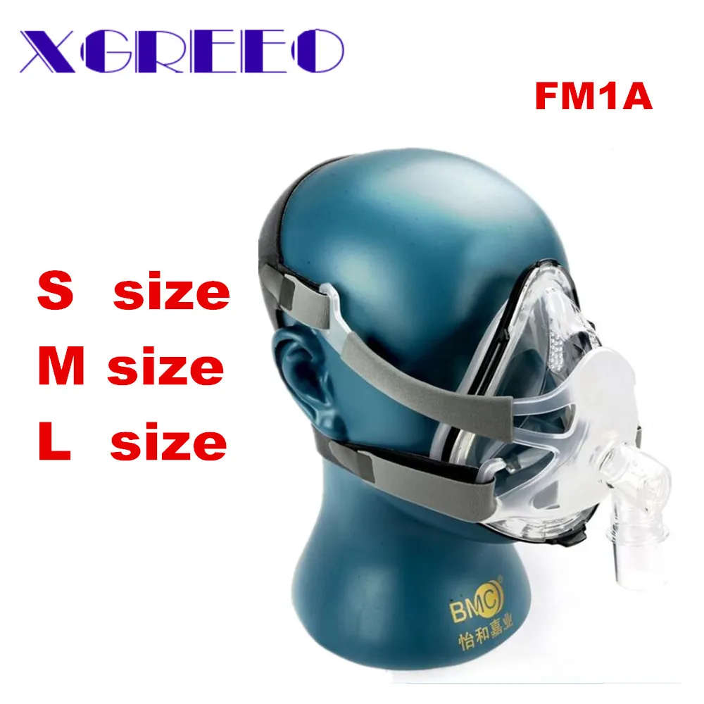 XGREEO FM1A Full Face Mask For CPAP Bipap Machine COPD Snoring And Sleep Therapy Size SML