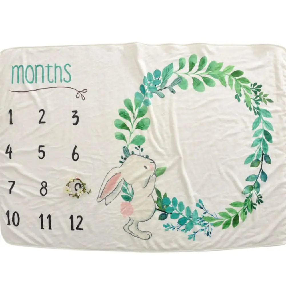 Kidlove Детские Новорожденные шикарные уникальные часы и календарь одеяло Фото Опора фото одеяло - Цвет: little rabbit