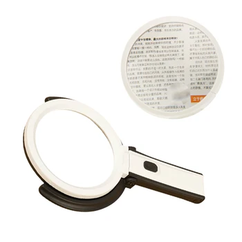 

Free shipping Table Desk-type Lamp Handheld Foldable Loupe Portable 10 LED Light Magnifier Magnifying Glass with Light Lens