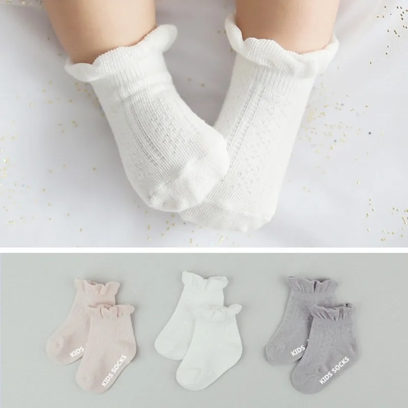 

Spring & Summer Fishnet Baby Socks Dispensing Lace the New Cotton Unisex Baby Toddler Infants Non-slip Short Socks 0-1-2years