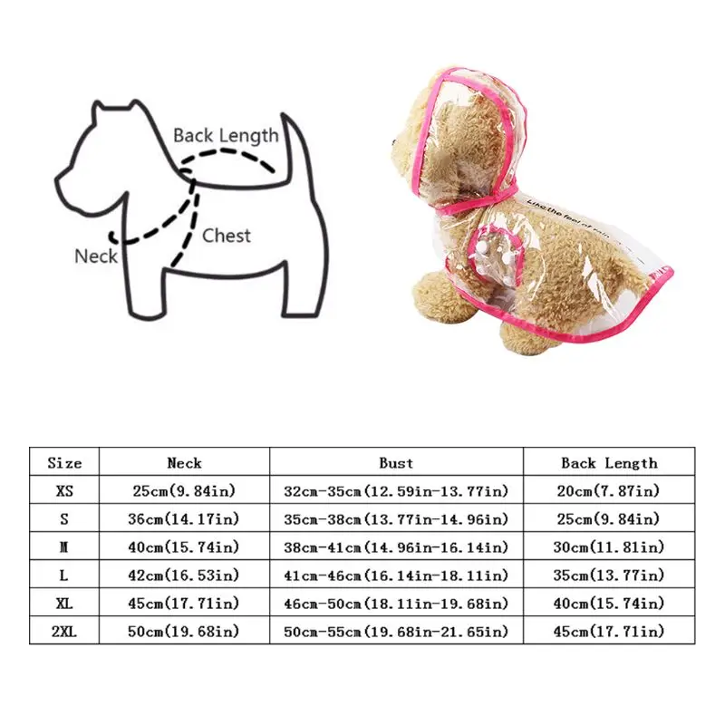 Домашняя одежда для животных прозрачный плащ для собак ПВХ водонепроницаемый дождевик Домашние животные маленькие собачьи плащи одежда для маленьких собак
