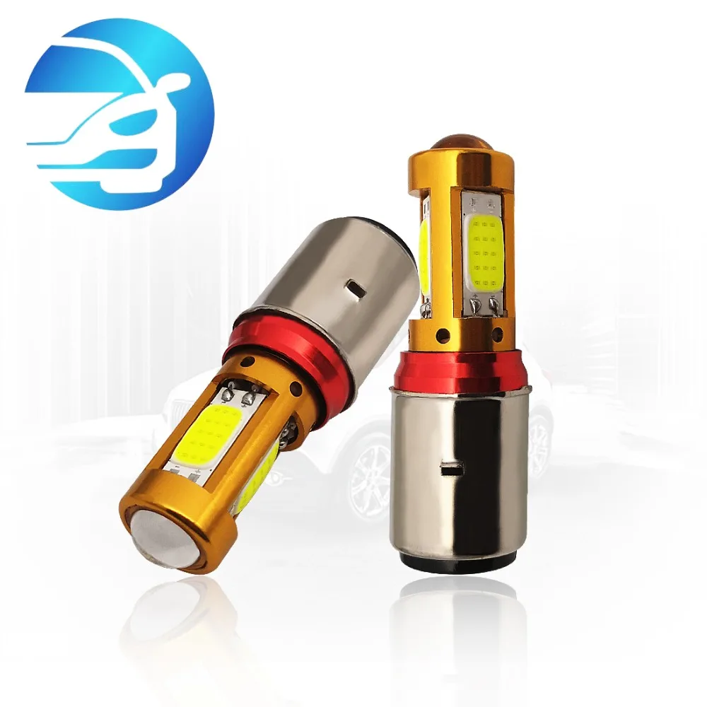 2 pcs * Motorcycle Headlight Bulbs 1156 25W 3+1 SIDES COB 6000K 3000LM