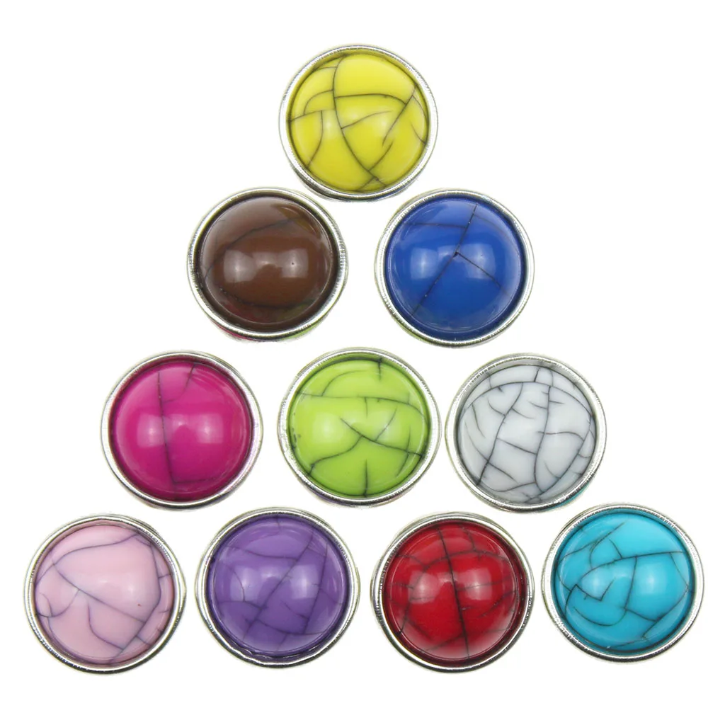 

10pcs/lot Mixed Colors 12mm Snap Button Jewelry Rhinestones Metal Snap Fit Snap Bracelet Necklace Jewelry Accessories