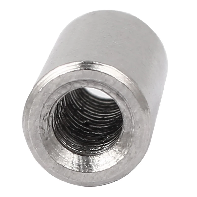 

M10 x 1.5mm 304 Stainless Steel Metric Threaded Round Coupling Connector Nuts 5pcs