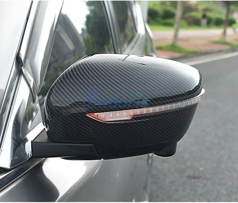 

Accessories For Nissan Juke Carbon Fiber Color Door Mirror Cover Rear View Overlay Trim Panel 2014 2015 2016 2017 Car Styling