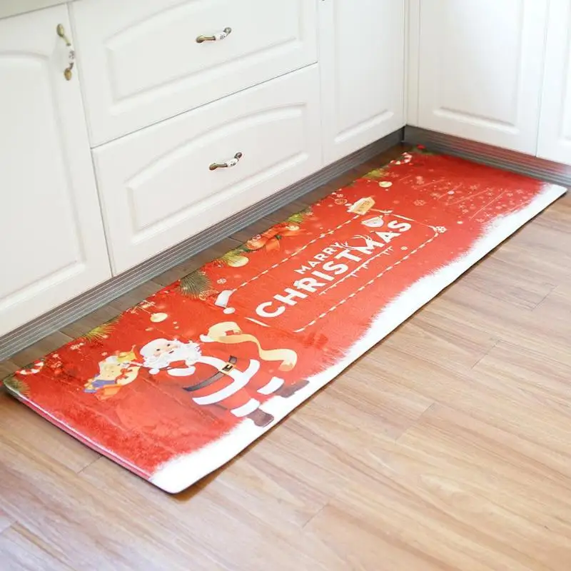

Christmas Snowman Anti-Skid Absorbent Carpet Bedroom Bathroom Kitchen Mats Christmas Decorations for Home