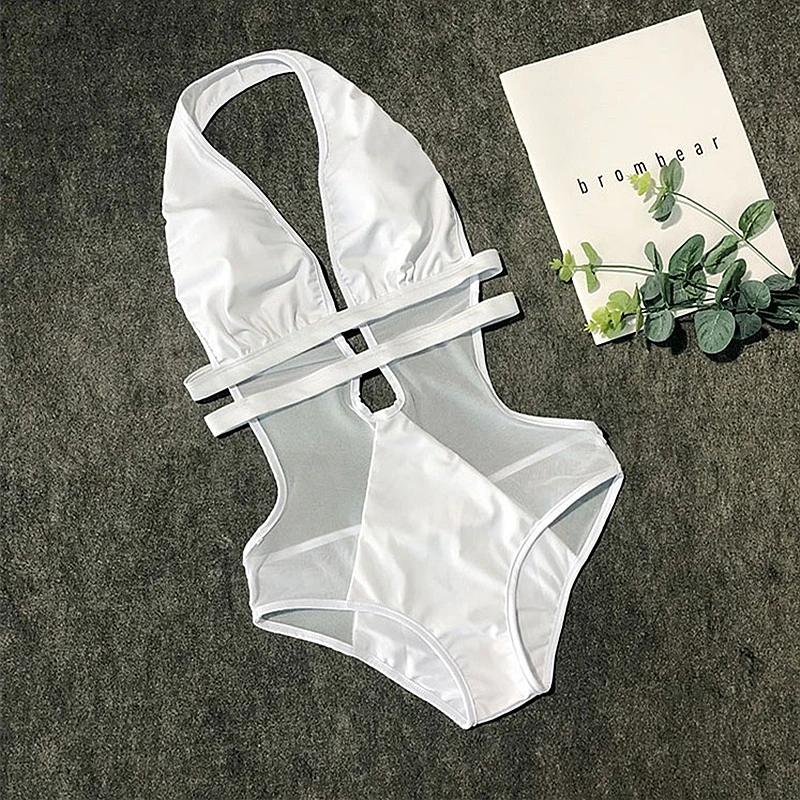 

Sexy One Piece Swimsuits For Women Strap Tankini white swimsuit body Bodysuit Bikini 2019 Swimwear High Waist Bathing Lady Swimm
