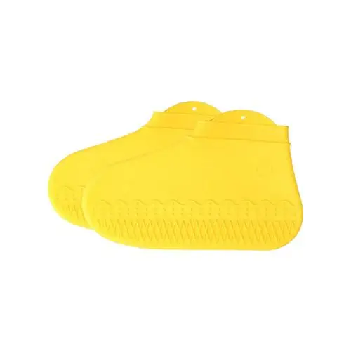 Нескользящий многоразовый чехол для обуви на открытом воздухе дождливый день водонепроницаемый уплотненный чехол для ног силиконовый защитный чехол для обуви - Цвет: yellow S