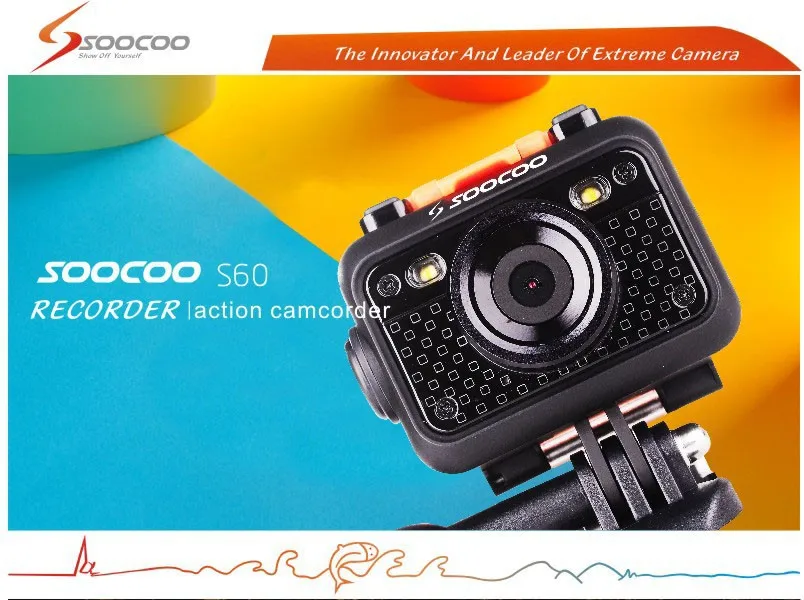 Original SOOCOO S60 WiFi 1080P Remote Control Sports Action Video Camera 170 Degree Wide Angle Waterproof DVR SOS Light cheap action camera