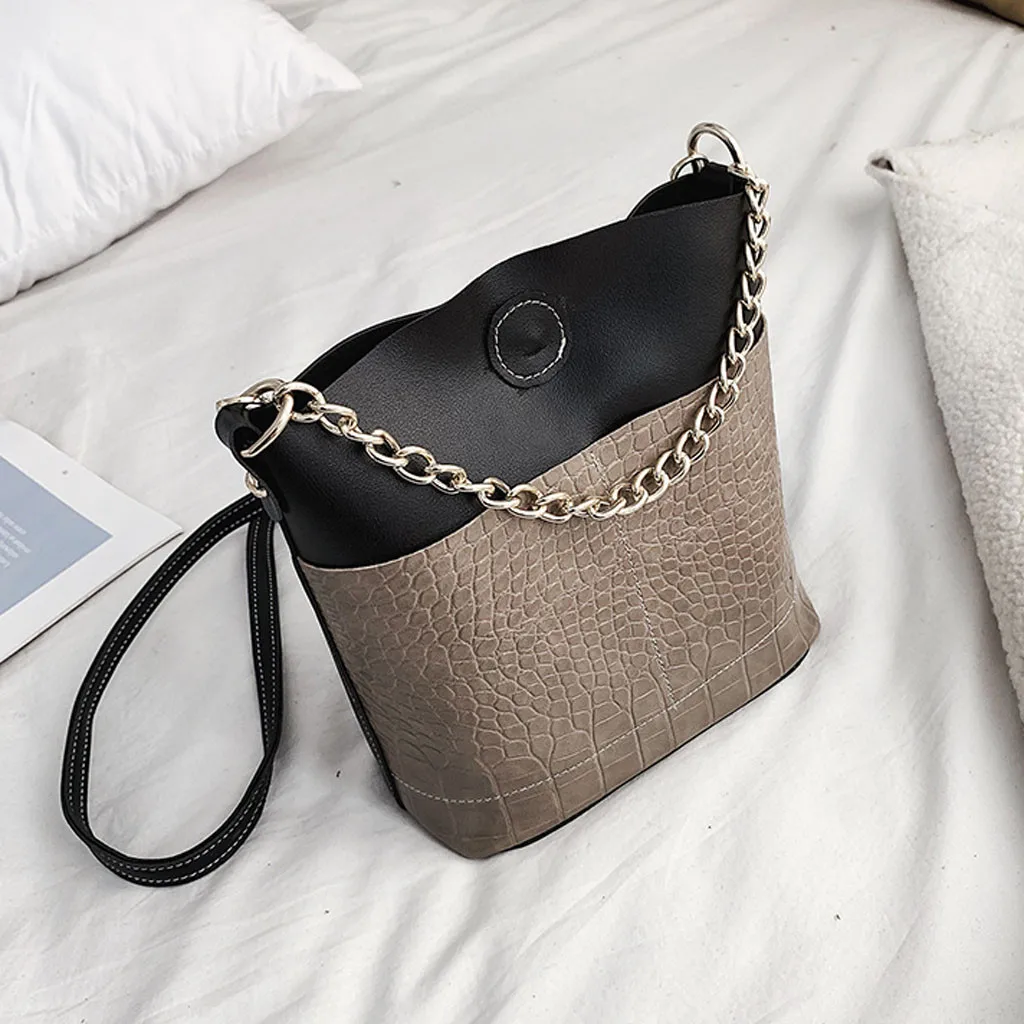 

High Quality Crossbody Bags For Women 2019 Luxury Handbags Fashion Crocodile Pattern PU Leather Mini Shoulder Messenger Bag SAC