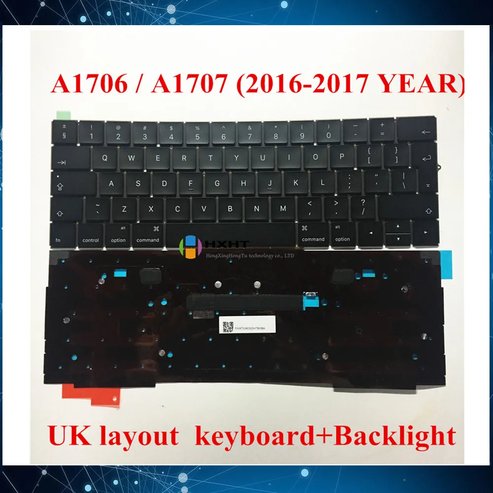 

New A1706 UK Keyboard with backlight For Macbook Pro Retina 13" A1706 Laptop keyboard UK 2016 2017 Year