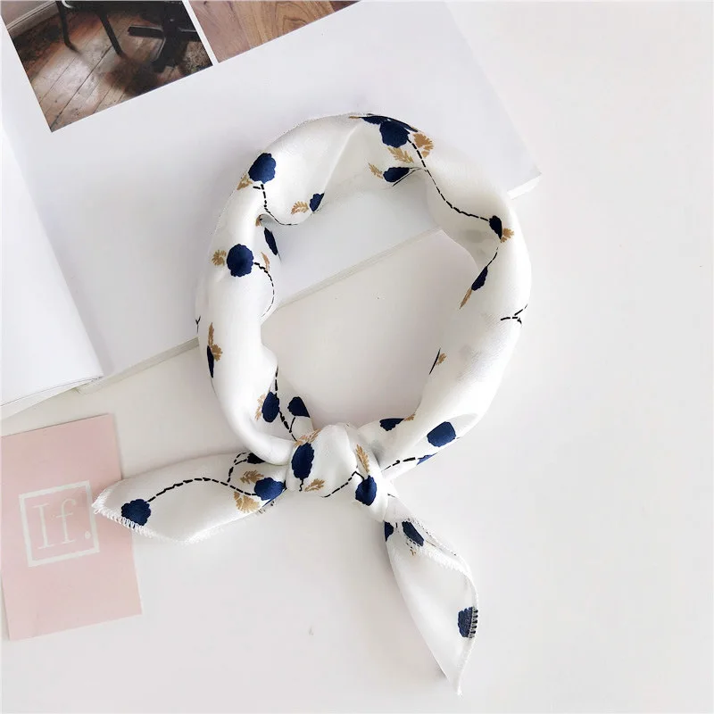 50X50CM Fashion Women Square Scarf All-match Wraps Elegant Floral Dot Spring Summer Head Neck Hair Tie Band Neckerchief 50X50CM Fashion Women Square Scarf All-match Wraps Elegant Floral Dot Spring Summer Head Neck Hair Tie Band Neckerchief