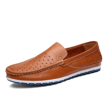 

Summer Shoes Men Loafers Breathable Men Shoes Casual Slip On Brown Yellow Black