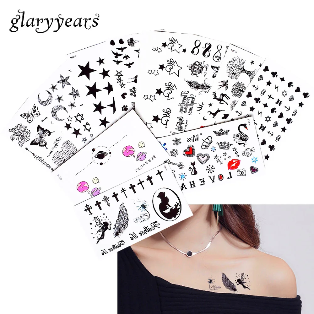 2020 New 5 Sheet Heart Infinity Gift Tattoo Temporary 2020 New 5 Sheet Heart Infinity Gift Tattoo Temporary