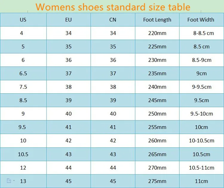 women size 