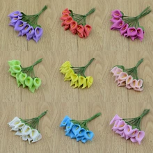 12 шт./лот пена калла Handmake искусственный букет украшения DIY венок подарочной коробке скрапбукинг ремесло поддельные цветок