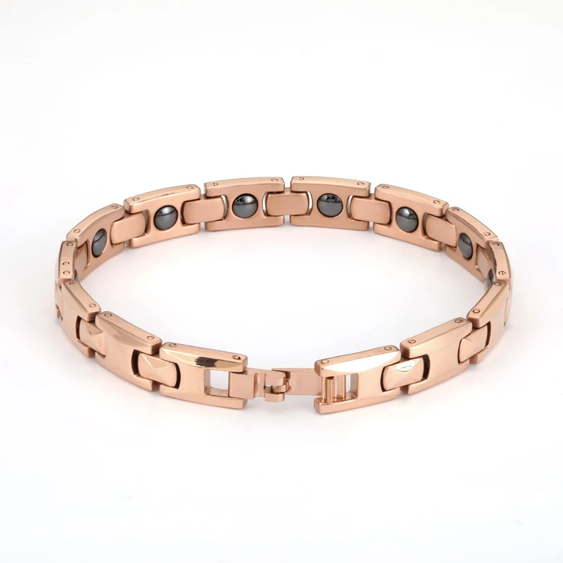 2019 fashion pyramid jewelry woman Charm designer Bangles rose gold color 18.5cm magnetic bracelets for women (5)