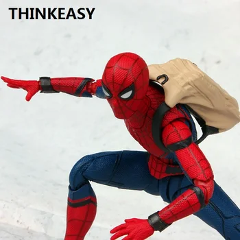 

17CM Spider Man mail steamer Joint Can Move Doll Movie Model Decoration figure Toy gift computer table
