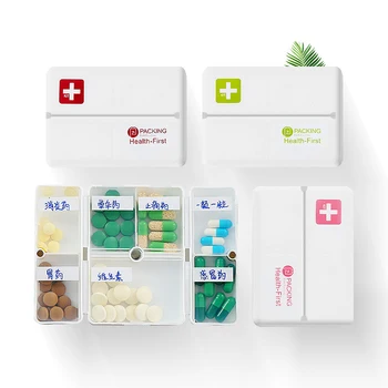

2019 New Foldable Pill Box Shaped Vitamin Medicine Pillbox Tablet Storage Case Container Cases Travel Health Care