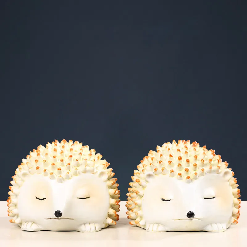 

Creative resin cute Hedgehog statue home decor crafts room decoration study office Hedgehog ornament resin animal figurine gifts