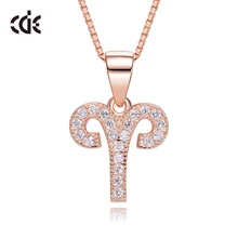 CDE женское золотое ожерелье ювелирные изделия из стерлингового серебра 925 пробы Кристалл Циркон 12 Созвездие Подвеска Ожерелье Модные ювелирные изделия подарок