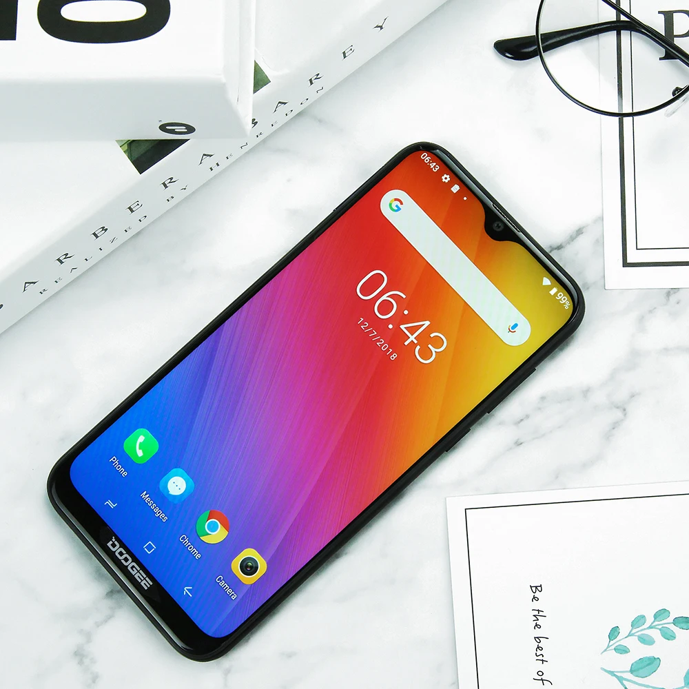 DOOGEE Y8 новинка 3 ГБ 32 6 1 дюймов экран капли воды смартфон 8 Мп + 5 МП Face ID Android 9 0 MTK6739