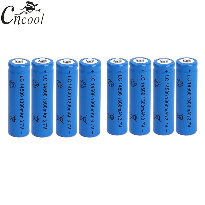 

Cncool 10pcs 14500 battery 3.7V 1300mAh rechargeable li-ion battery for Led flashlight batery litio battery Accumulators