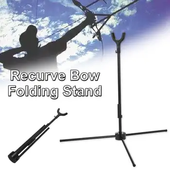 

Aluminum Alloy Folding y Bow Stand Recurve Longbow Hunting Bow Holder Adjustable Lightweight Firm y Folding Stand