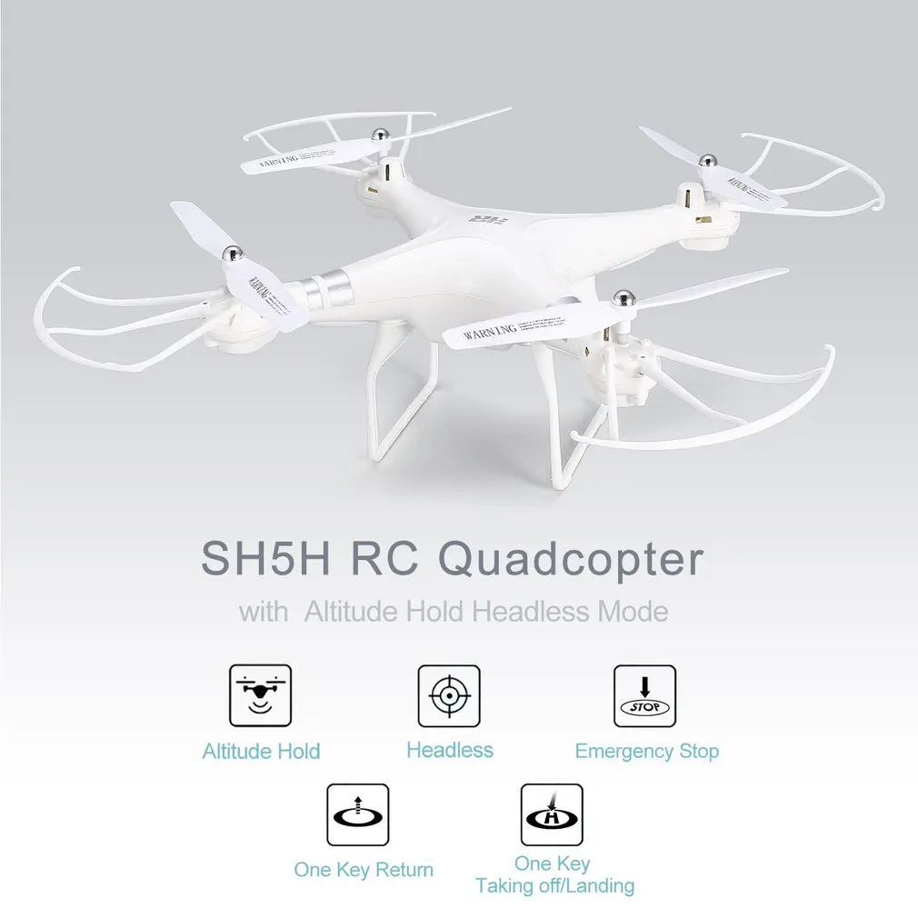 SH5H 2.4G 4CH Smart Drone RC Quadcopter with Altitude Hold Headless Mode One Key Return LED Light Control Speed VS Syma X5