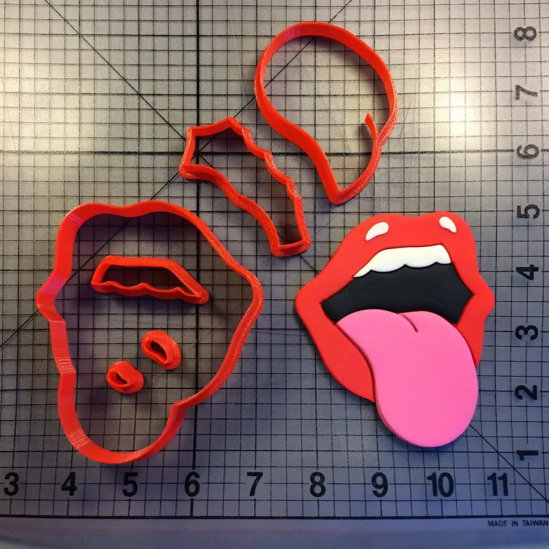 

Tongue Design Cookie Cutter Set Fondant Biscuit Cutter Made 3D Printed Cutter Cake Baking Decorating Tool Wing Cake Mould