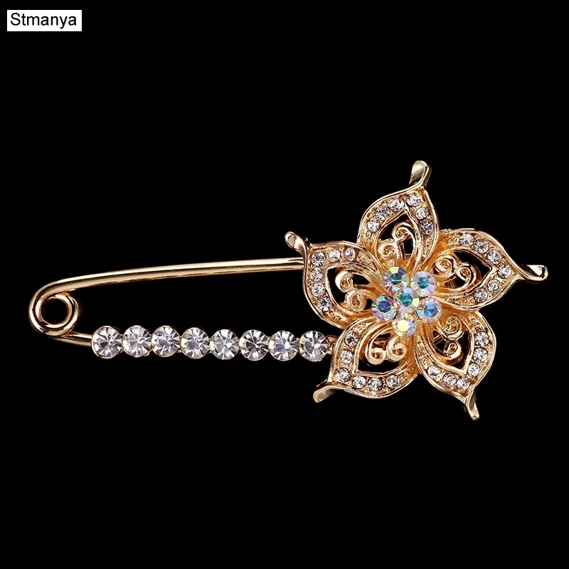 Женская/Мужская брошь в виде цветка розы с пятью листьями|scarf buckle|brooch fashionbrooches