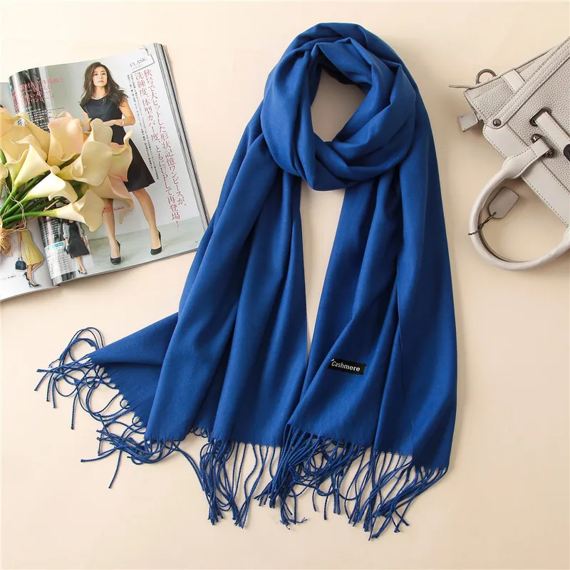 

women scarves and wraps fashion solid female hijab stole pashmina spring cashmere scarves foulard
