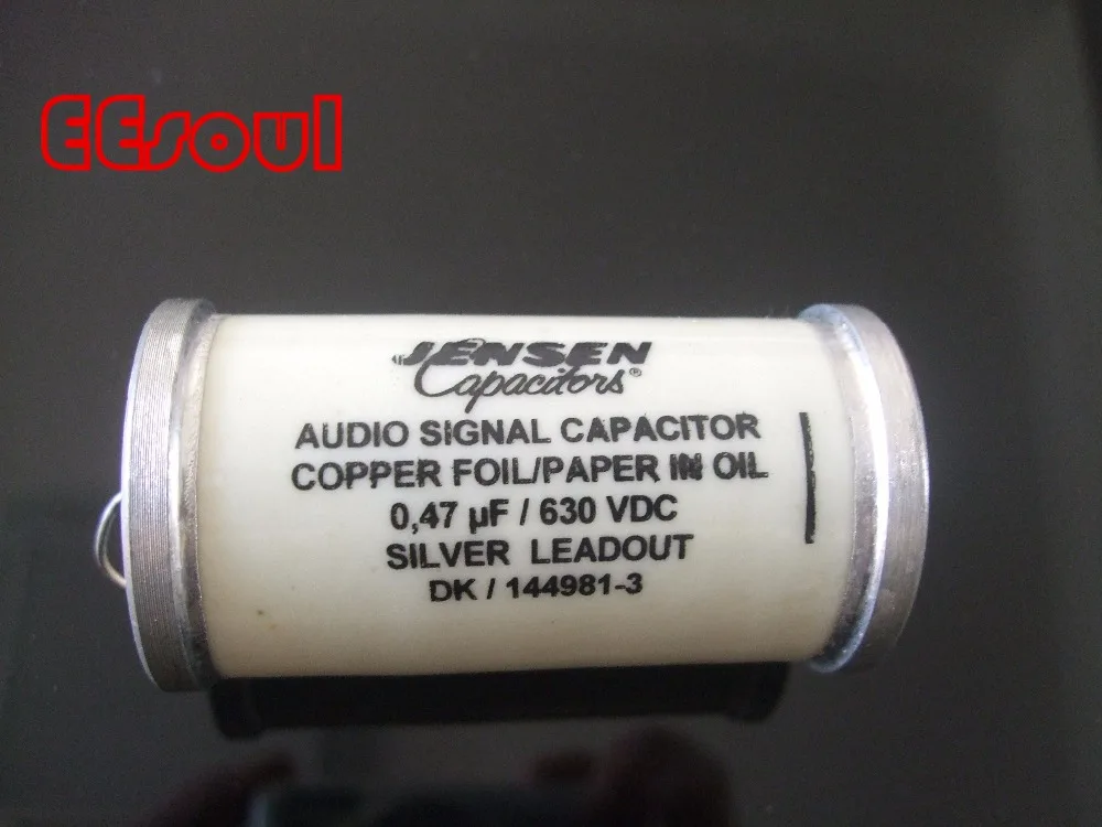 JENSEN 0.47uF 630V ceramic tube copper foil audio capacitor silver
