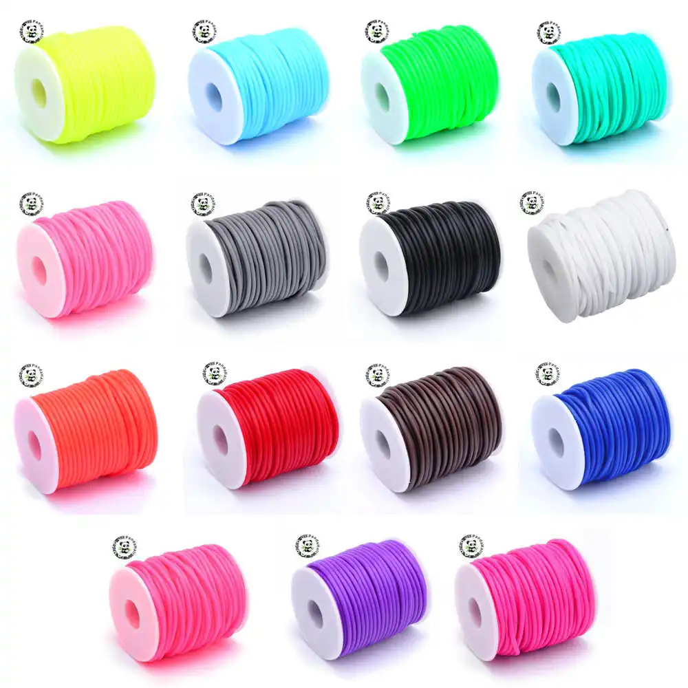2mm 3mm Hollow Pipe PVC Tubular Rubber Cord for Jewelry Making DIY