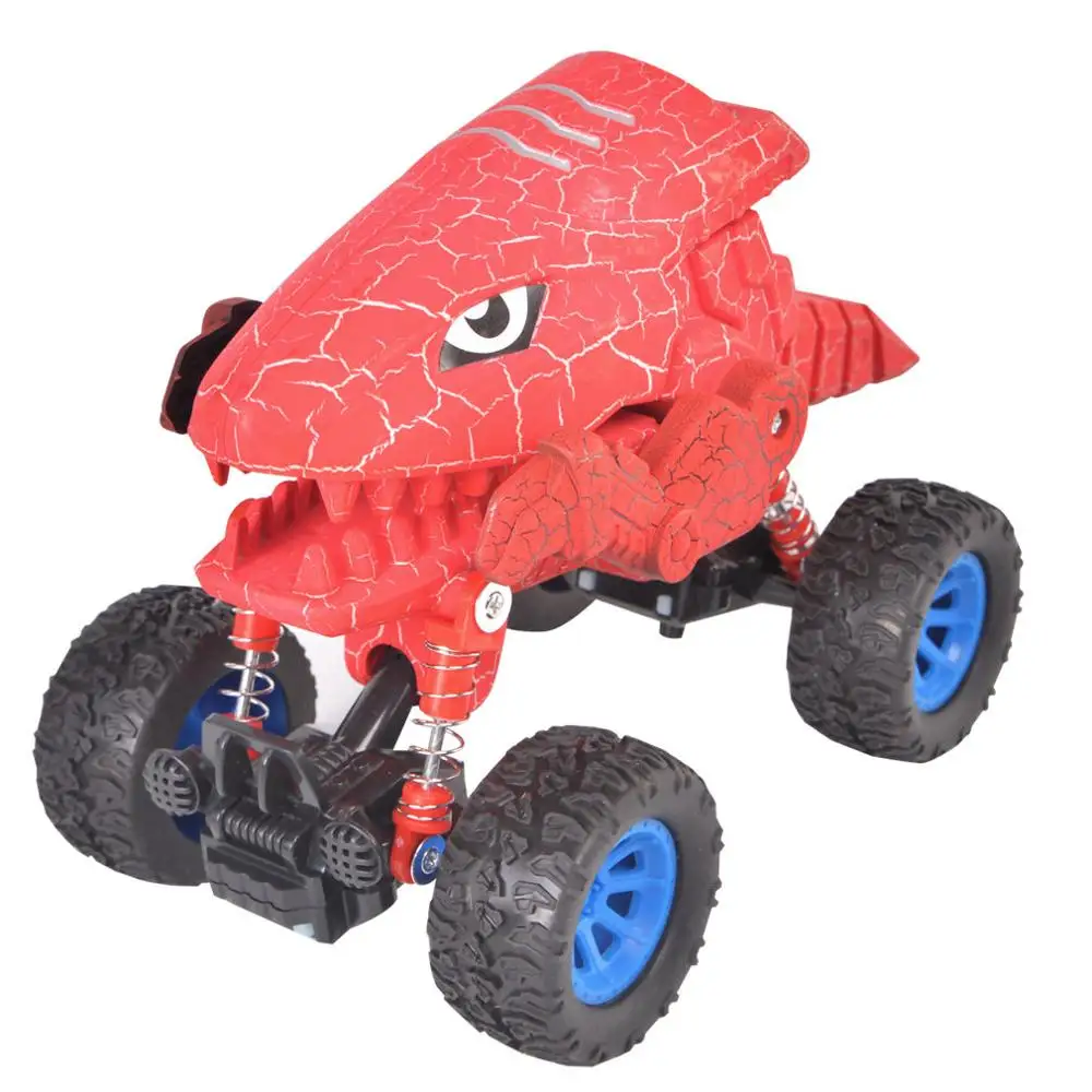 

Dinosaur Monster Truck Toys,Toddler Die-cast Pull Back Car Toys with Spring & Big Rubber Tires,Graffiti Kids Vehicle Toys