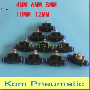 

10X Pneumatic Air Flow Controller Adjustable Speed Control ASA LSA PA 4MM 6MM 8MM 10MM Tube Pipe Quick Fitting Throttle Valves