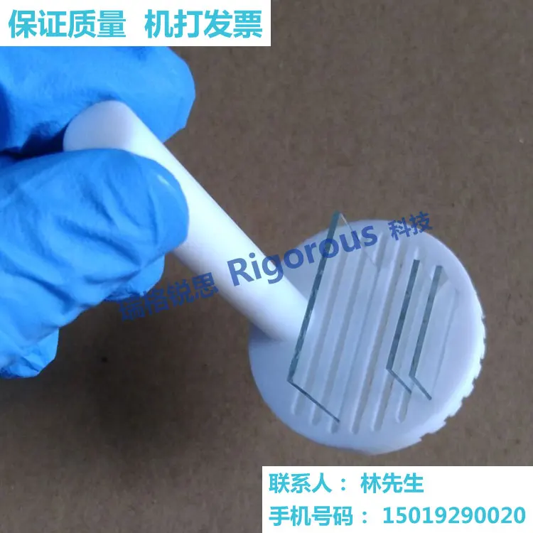PTFE Чистящая корзина/ITO/FTO проводящее стекло/кремниевый чип PTFE Чистящая рамка/F4 кремниевый чип синий