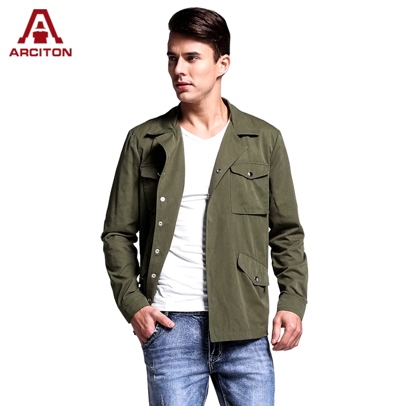 A ARCITON Fashion 4 Pockets Spring Jacket Men High Quality
