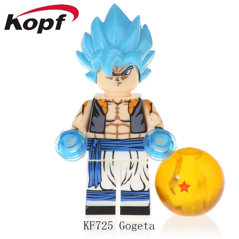 KF6073 Одиночная строительные блоки большие фигурки модель Dragon Ball Broli Gogeta сын Goku vegeta Vegetto Mira игрушки для детей - Цвет: KF725 Without Box