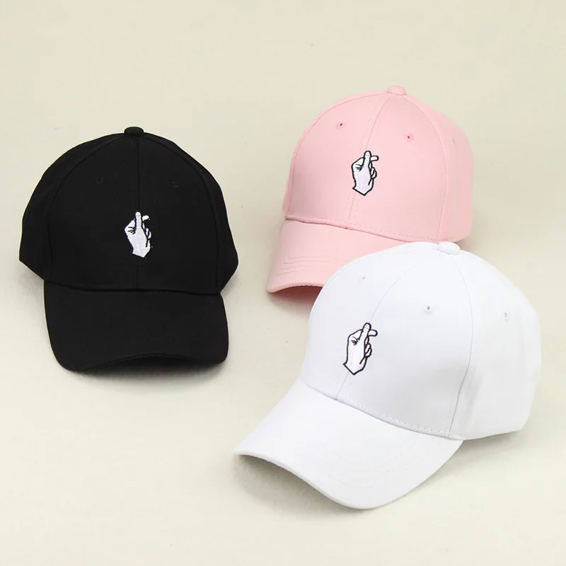 

Love posture finger embroidery golf baseball cap man woman Snapback hat Flipper little love sun truck cap Gorras no12