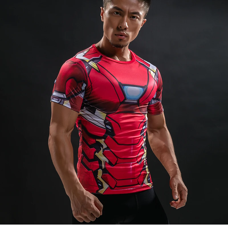 

Iron Man T Shirt 3D Printed T-shirts Men Avengers iron man Civil War Tee Cotton Fitness Clothing Male Tops
