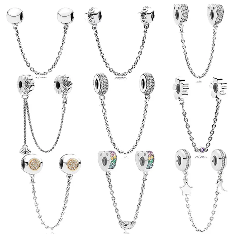 

JEM high quality 100% 925 silver Pandora safety bracelet for beautiful lady valentine day gifts DIY beads charm fashion jewelry